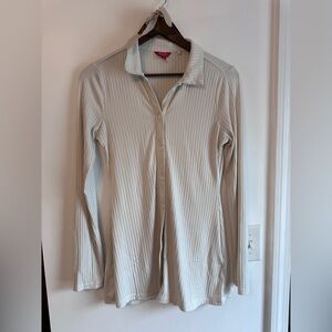 Classic Guess Ribbed Cream button up Shirt